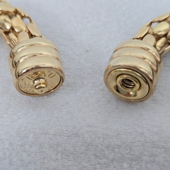 Rau Klikit Demi Pave Rhinestone 18" Snap Necklace w/Matching Earrings Signed LN - Picture 11 of 14